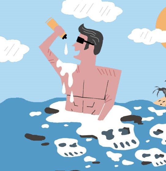 ครีมกันแดดทำร้ายปะการัง